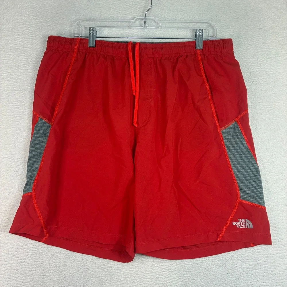 The North Face Voltage Shorts Men XL Red FlashDry Hiking Running Stretch Unlined